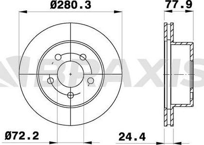 Braxis AE0723 - Bremžu diski autodraugiem.lv