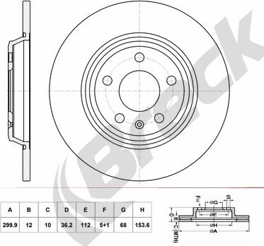 Key Parts KBD4635 - Bremžu diski autodraugiem.lv