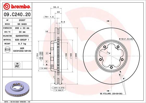 Breco BS 9483 - Bremžu diski autodraugiem.lv