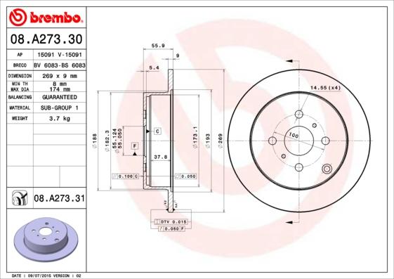 Breco BS 6083 - Bremžu diski autodraugiem.lv
