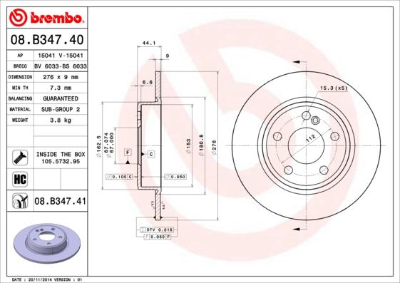 Breco BS 6033 - Bremžu diski autodraugiem.lv