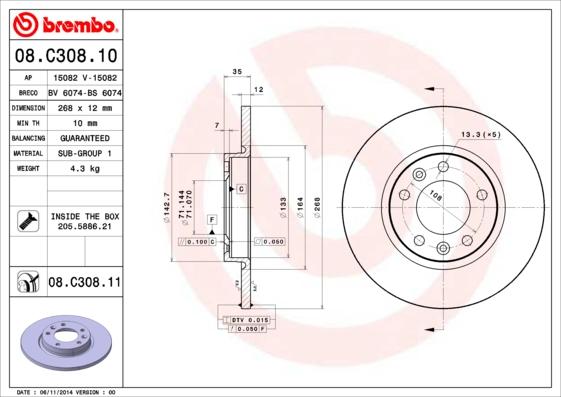 Breco BS 6074 - Bremžu diski autodraugiem.lv