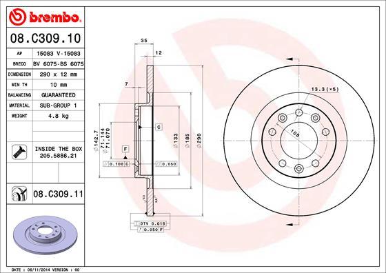Breco BS 6075 - Bremžu diski autodraugiem.lv