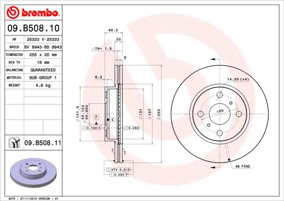 Breco BS 8943 - Bremžu diski autodraugiem.lv
