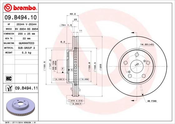 Breco BS 8954 - Bremžu diski autodraugiem.lv