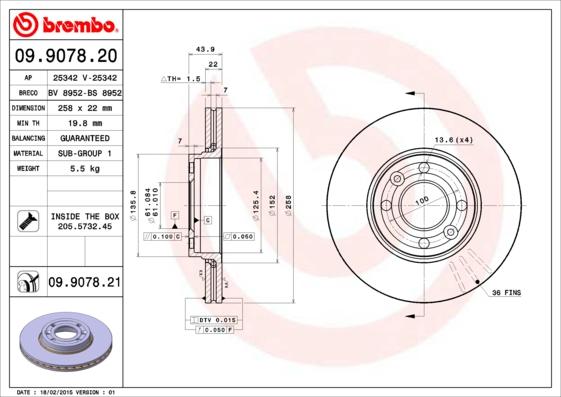 Breco BS 8952 - Bremžu diski autodraugiem.lv