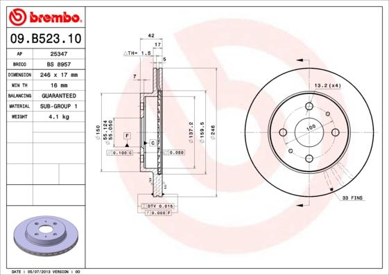 Breco BS 8957 - Bremžu diski autodraugiem.lv