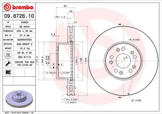 Breco BS 8434 - Bremžu diski autodraugiem.lv