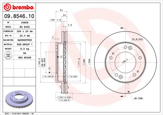 Breco BS 8435 - Bremžu diski autodraugiem.lv