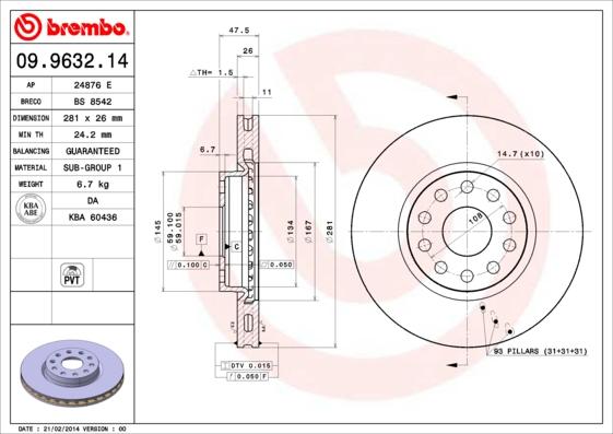 Breco BS 8542 - Bremžu diski autodraugiem.lv