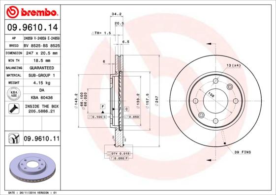 Breco BS 8525 - Bremžu diski autodraugiem.lv