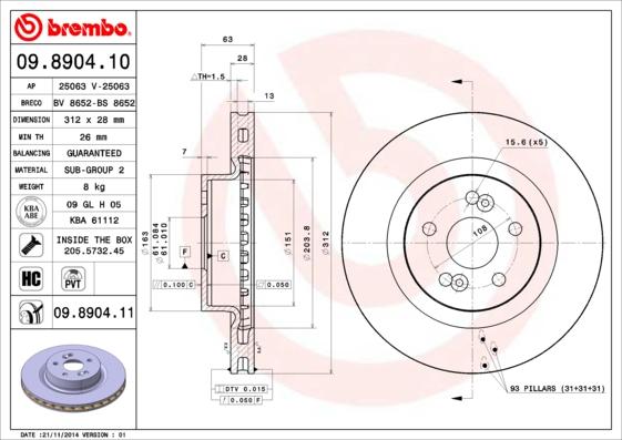 Breco BS 8652 - Bremžu diski autodraugiem.lv