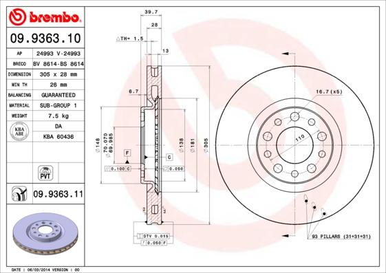 Breco BS 8614 - Bremžu diski autodraugiem.lv