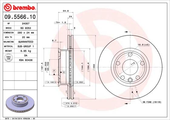 Breco BS 8053 - Bremžu diski autodraugiem.lv