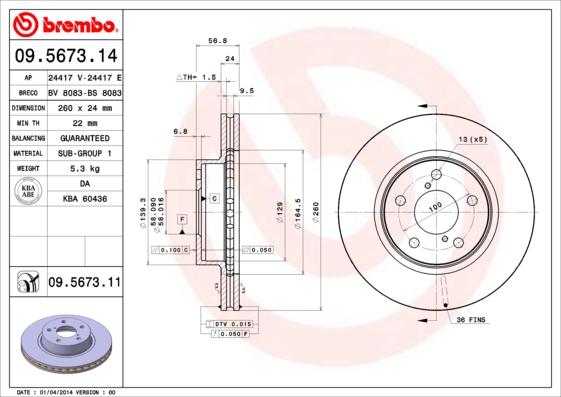Breco BS 8083 - Bremžu diski autodraugiem.lv