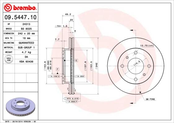 Breco BS 8025 - Bremžu diski autodraugiem.lv
