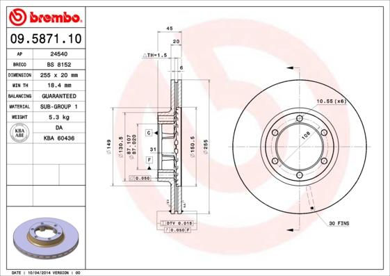Breco BS 8152 - Bremžu diski autodraugiem.lv