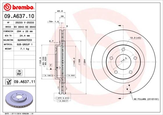 Breco BS 8843 - Bremžu diski autodraugiem.lv