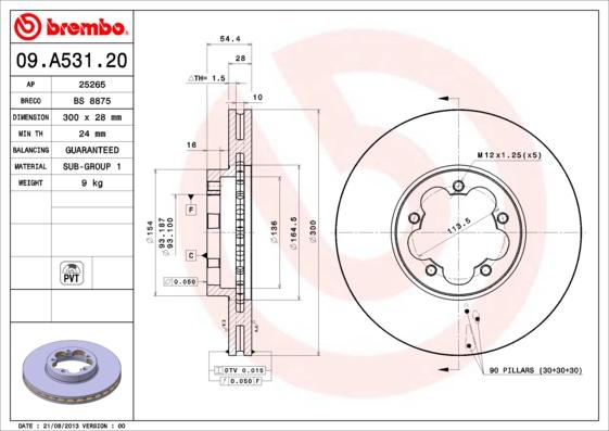 Breco BS 8875 - Bremžu diski autodraugiem.lv