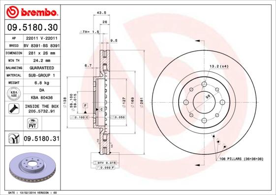 Breco BS 8391 - Bremžu diski autodraugiem.lv
