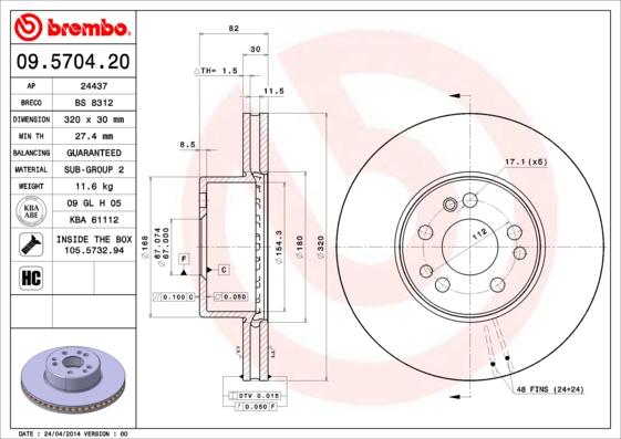 Breco BS 8312 - Bremžu diski autodraugiem.lv