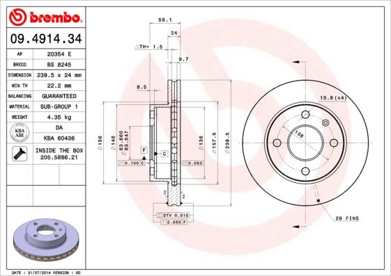 Breco BS 8245 - Bremžu diski autodraugiem.lv