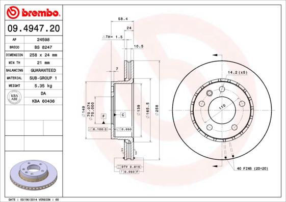 Breco BS 8247 - Bremžu diski autodraugiem.lv