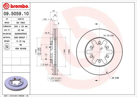 Breco BS 7954 - Bremžu diski autodraugiem.lv