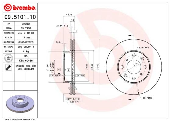 Breco BS 7957 - Bremžu diski autodraugiem.lv