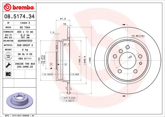 Breco BS 7564 - Bremžu diski autodraugiem.lv