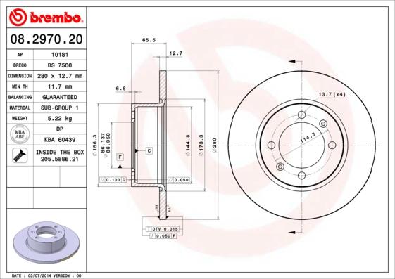 Breco BS 7500 - Bremžu diski autodraugiem.lv