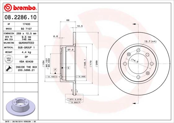 Breco BS 7107 - Bremžu diski autodraugiem.lv