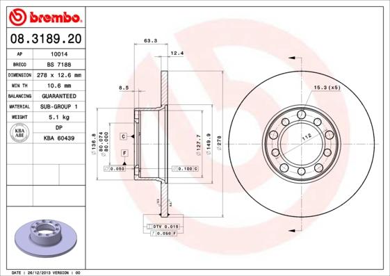 Breco BS 7188 - Bremžu diski autodraugiem.lv