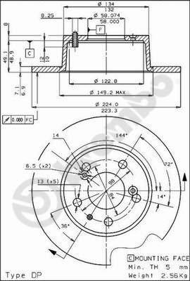 Breco BS 7250 - Bremžu diski autodraugiem.lv