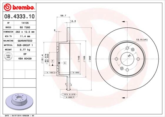 Breco BS 7260 - Bremžu diski autodraugiem.lv