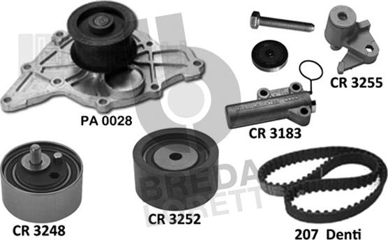 Breda Lorett KPA0670A - Ūdenssūknis + Zobsiksnas komplekts autodraugiem.lv