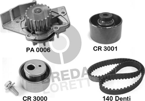 Breda Lorett KPA0358A - Ūdenssūknis + Zobsiksnas komplekts autodraugiem.lv