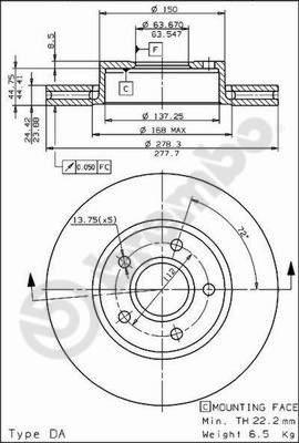 Brembo 09.5795.10 - Bremžu diski autodraugiem.lv