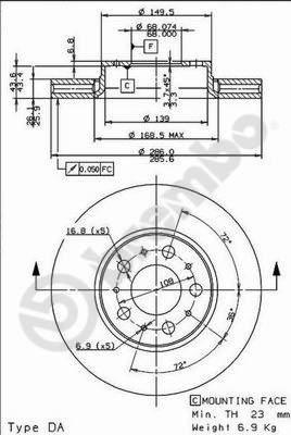 Brembo 09.8633.75 - Bremžu diski autodraugiem.lv