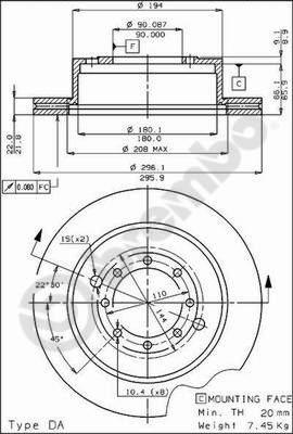 Brembo 09.3797.10 - Bremžu diski autodraugiem.lv