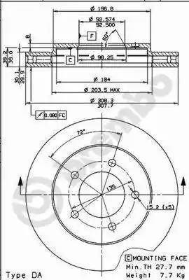 Alpha Brakes HTP-CH-042 - Bremžu diski autodraugiem.lv