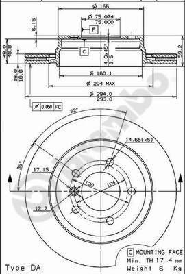 Brembo 09.7720.11 - Bremžu diski autodraugiem.lv