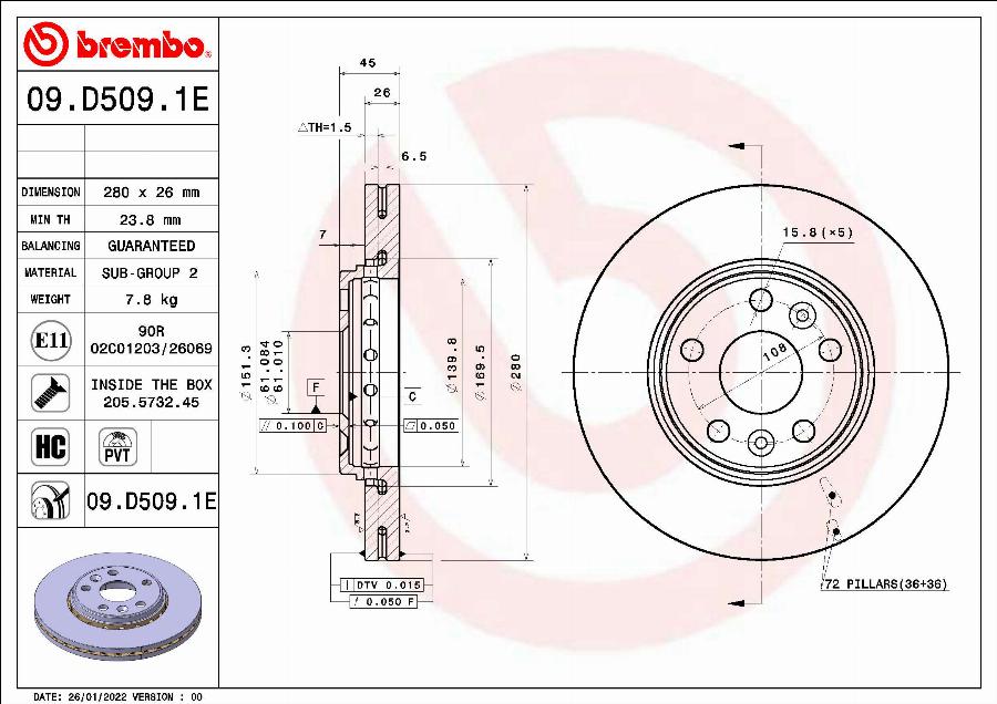 Brembo KT 08 036 - Bremžu komplekts, Disku bremzes autodraugiem.lv