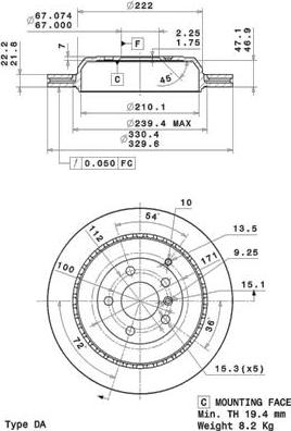 Brembo 09.R102.11 - Bremžu diski autodraugiem.lv