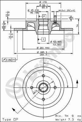 Brembo 08.5051.10 - Bremžu diski autodraugiem.lv