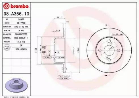 Alpha Brakes HTT-TY-015 - Bremžu diski autodraugiem.lv