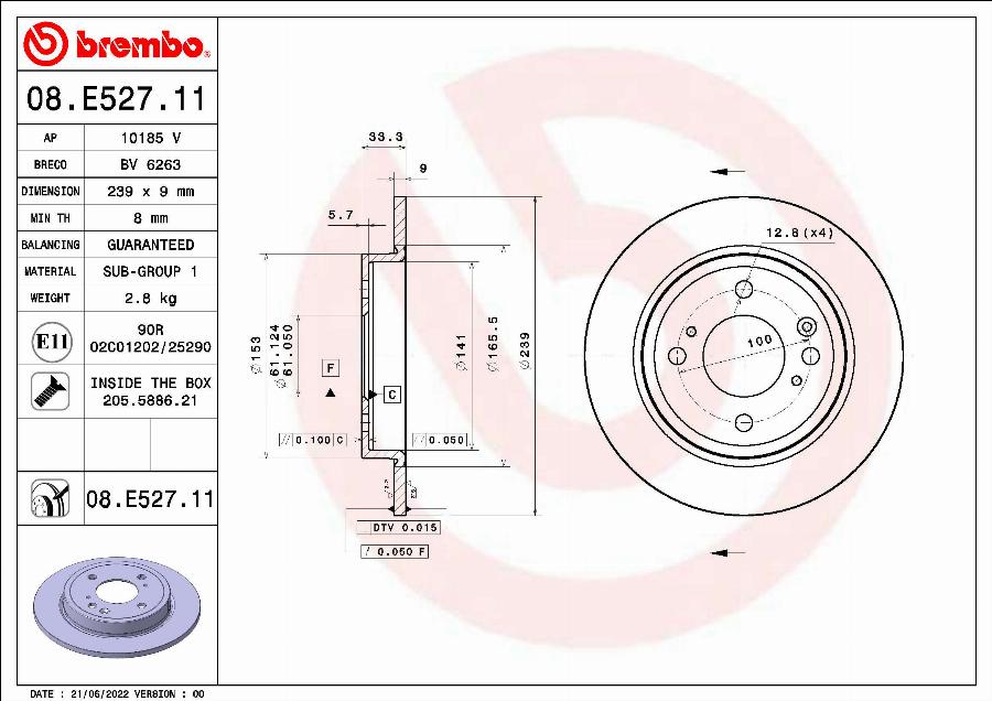 Brembo 09.N236.2X - Bremžu diski autodraugiem.lv