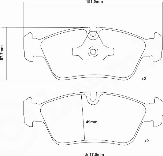 Brembo 07.B314.33 - Augstas veiktspējas bremžu uzliku komplekts autodraugiem.lv