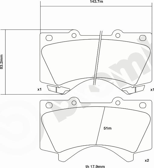 Brembo 07.B314.25 - Augstas veiktspējas bremžu uzliku komplekts autodraugiem.lv