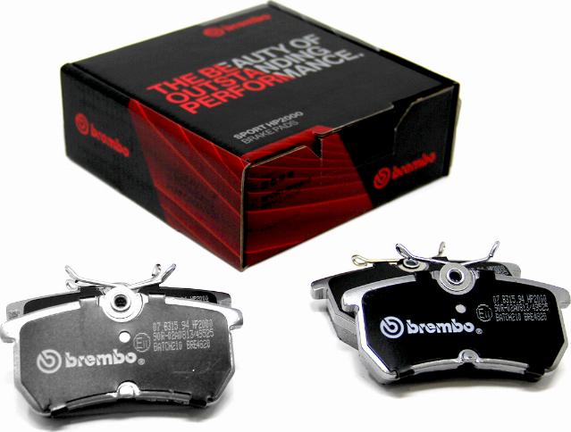 Brembo 07.B315.94 - Augstas veiktspējas bremžu uzliku komplekts autodraugiem.lv